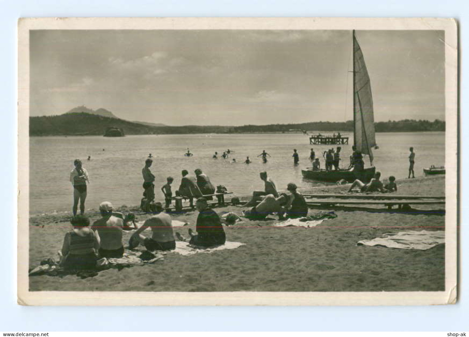 U1276/ Hirschberg Sudetenland  Strandbad Foto AK 1940 - Sudeten