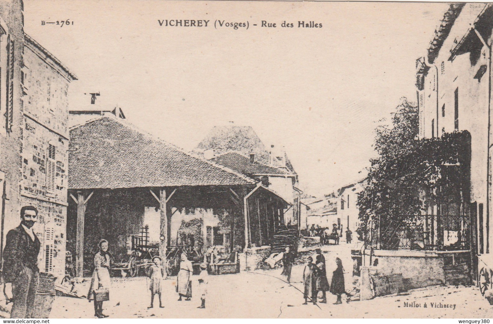 88 VICHEREY   MIRECOURT    Rue Des Halles        SUP  PLAN  1918  .. Avec Les Anciennes Halles.       RARE - Charmes