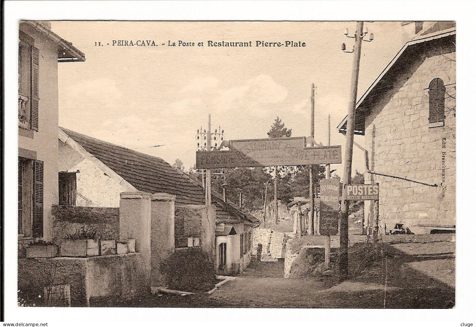 06 - PEIRA CAVA - Environ De LUCERAM - La Poste - Restaurant Pension Pierre Plate - Lucéram