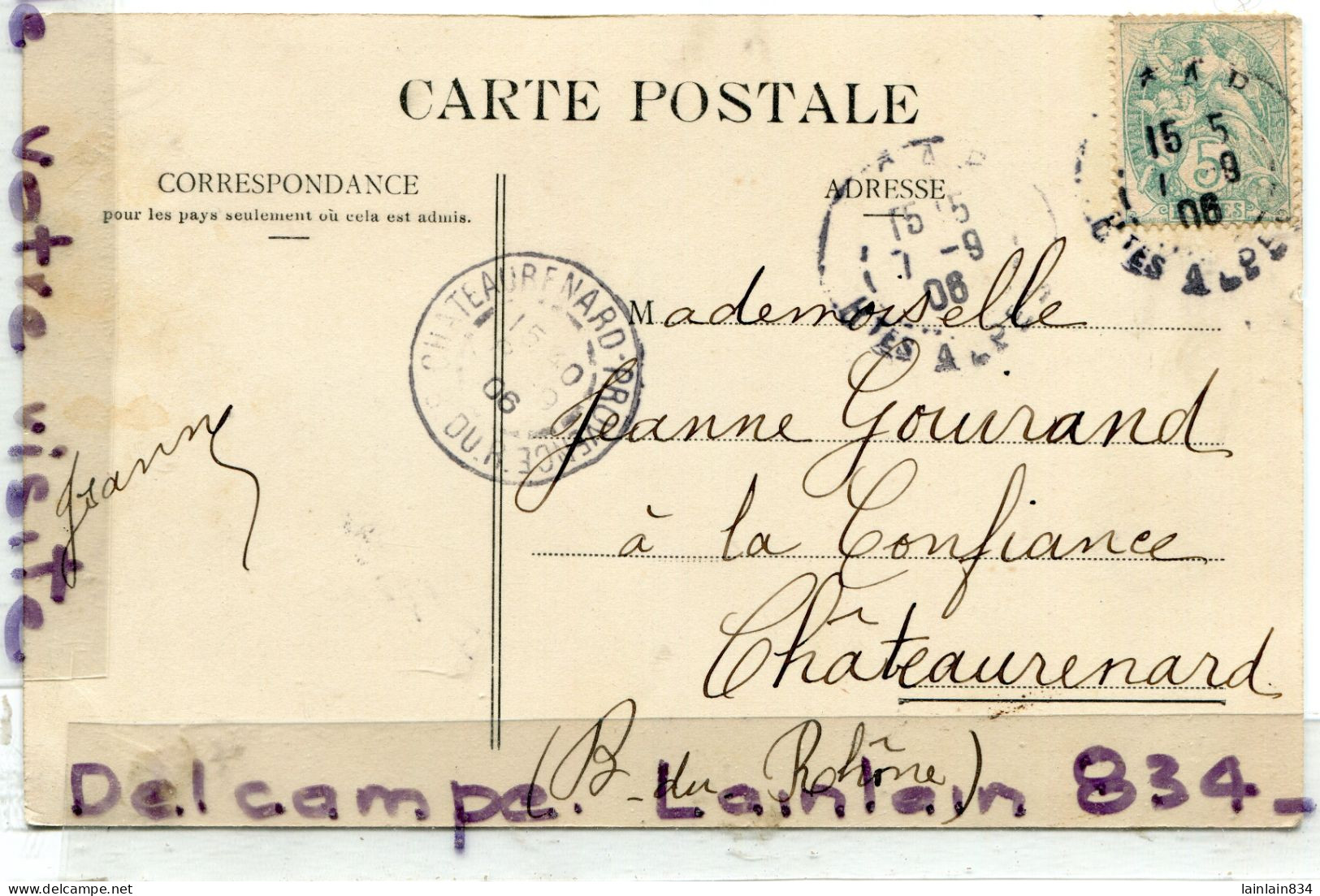 - GAP - ( Hautes-Alpes ) Rue Carnot, Hôtel Des Négociants, Animation, La Caserne Vieille, écrite, 1906, TTBE, Scans. - Gap