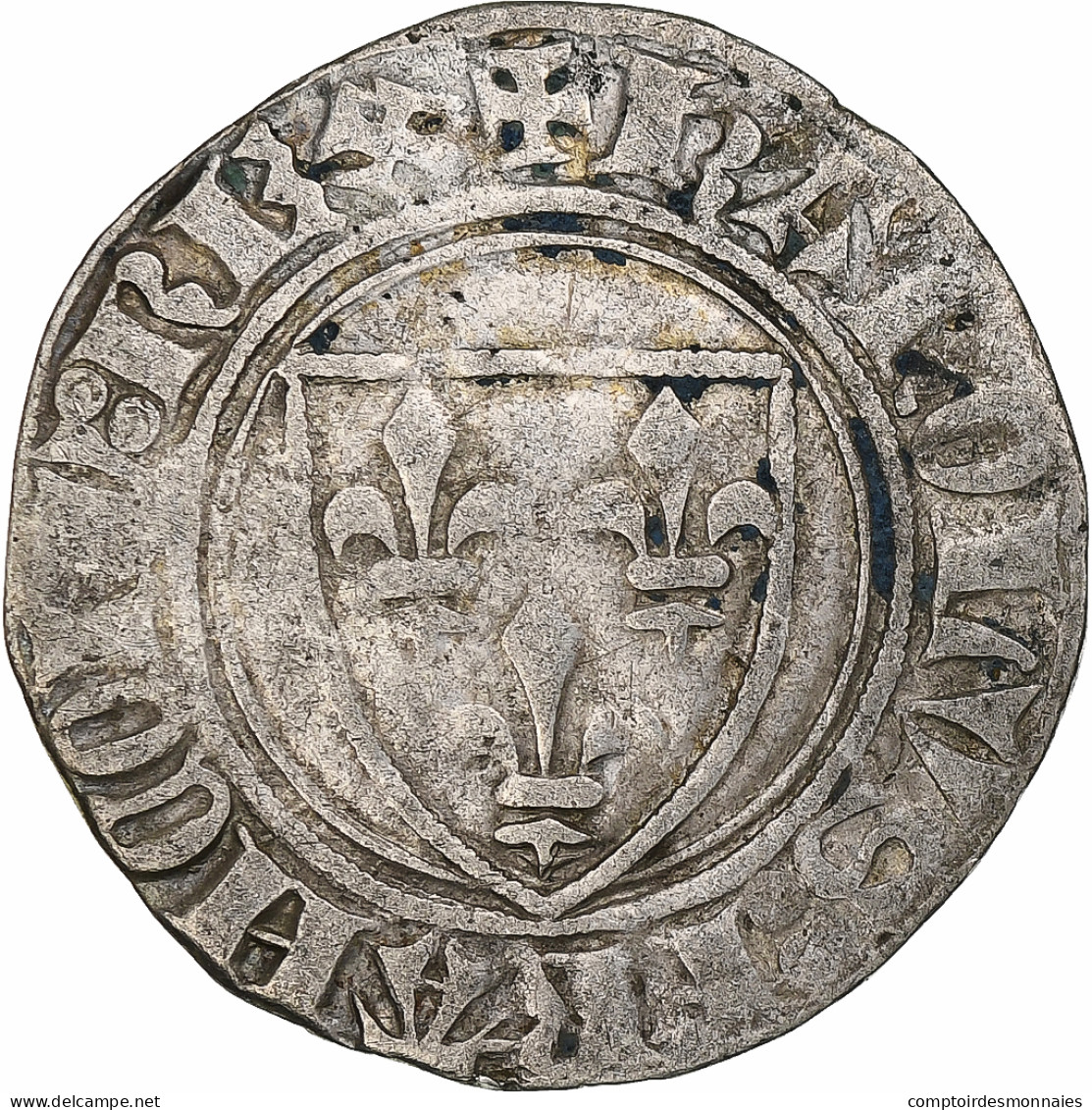 France, Charles VI, Blanc Guénar, 1380-1422, Atelier Incertain, Billon, TB+ - 1380-1422 Karl VI. Der Vielgeliebte