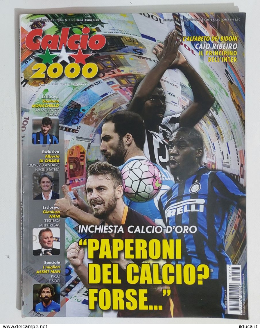 60298 Calcio 2000 - N. 217 2016 - Paperoni Del Calcio / Inter Caio Ribeiro - Sports