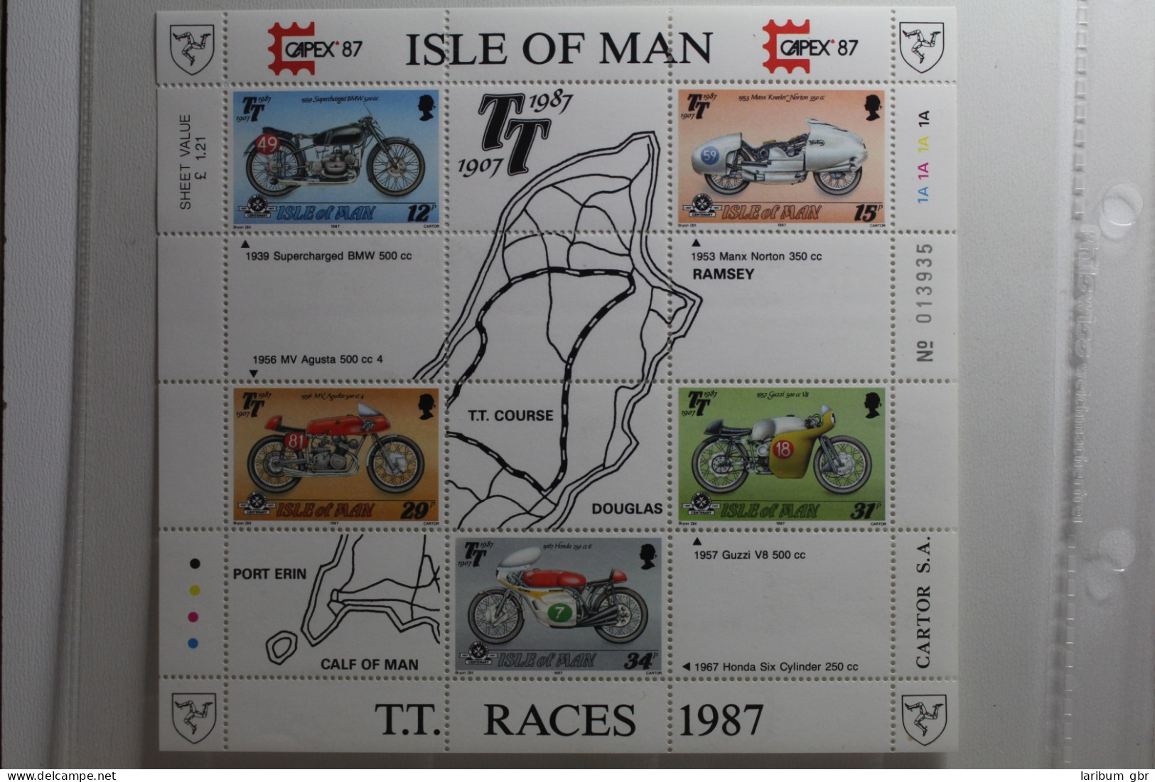 Großbritannien Isle Of Man Block 9 Mit 339-343 Postfrisch #UP592 - Otros & Sin Clasificación