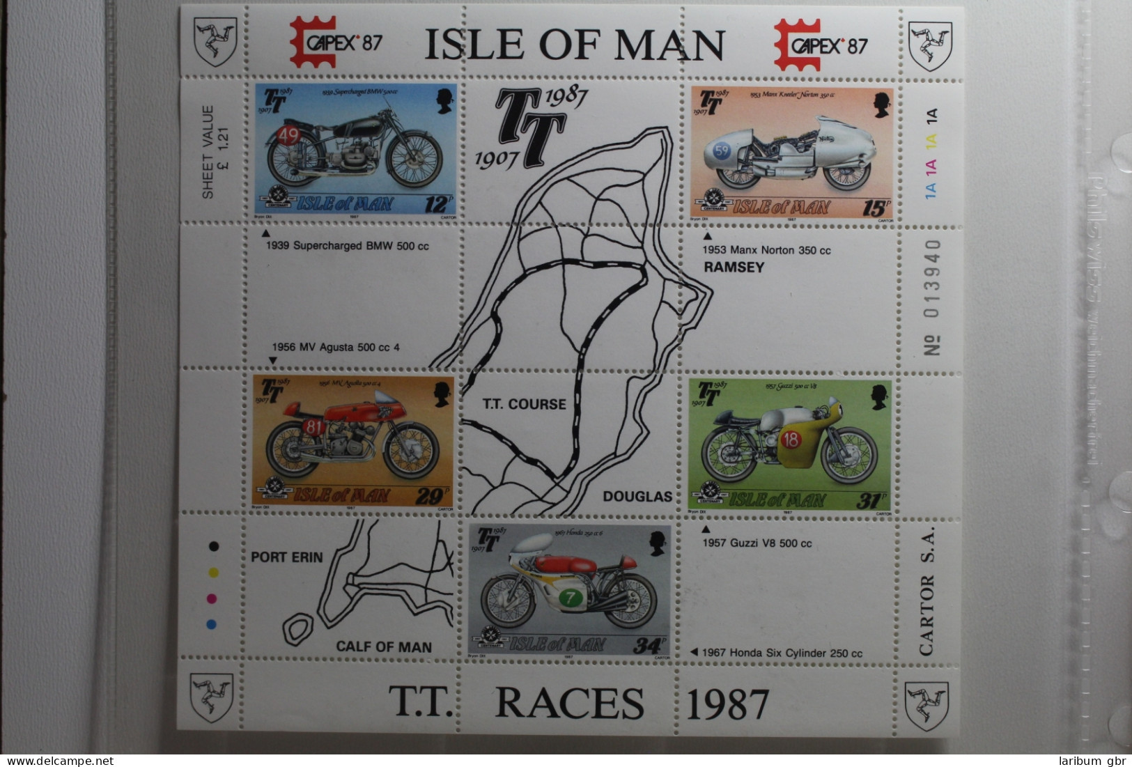 Großbritannien Isle Of Man Block 9 Mit 339-343 Postfrisch #UP593 - Otros & Sin Clasificación