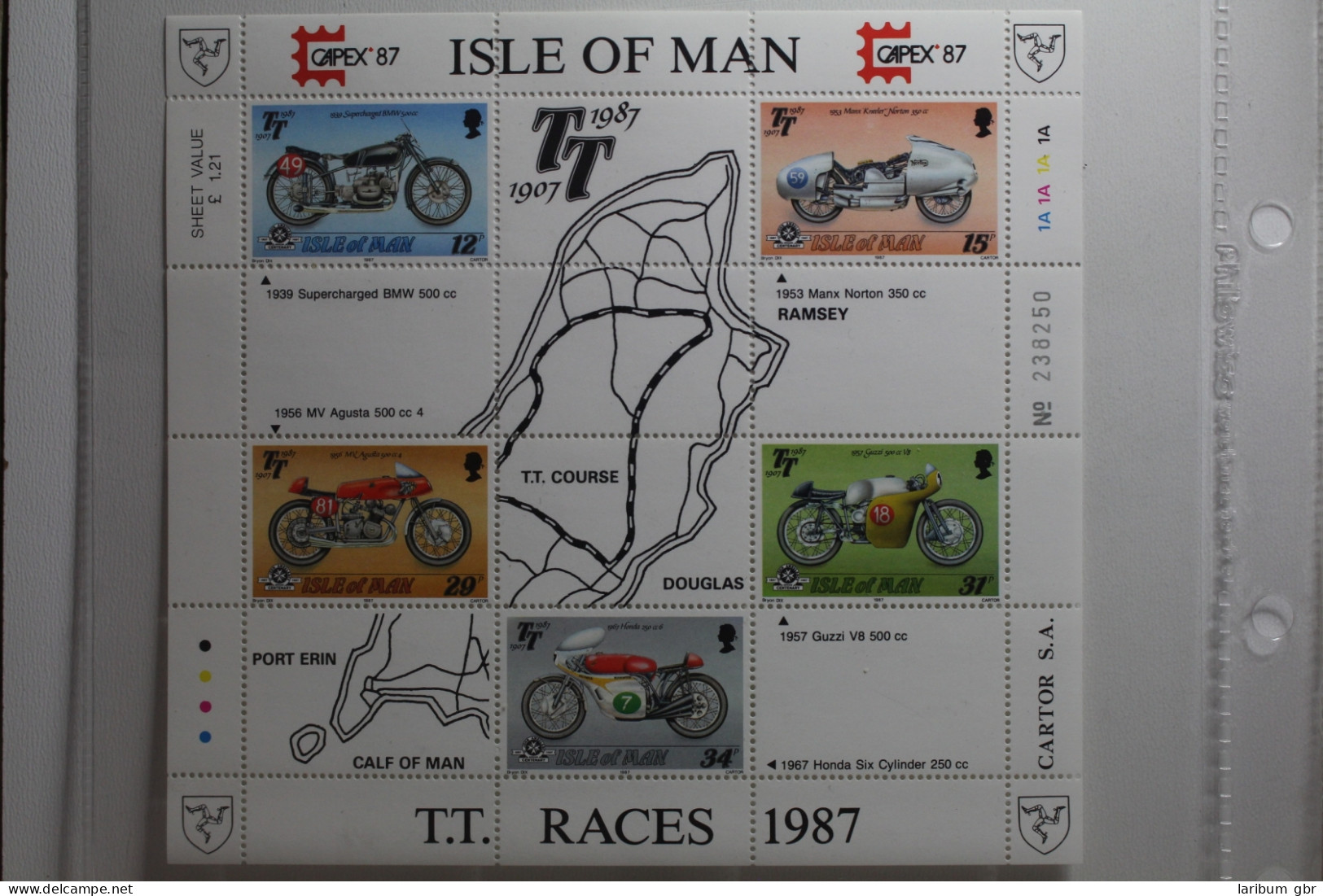 Großbritannien Isle Of Man Block 9 Mit 339-343 Postfrisch #UP595 - Otros & Sin Clasificación