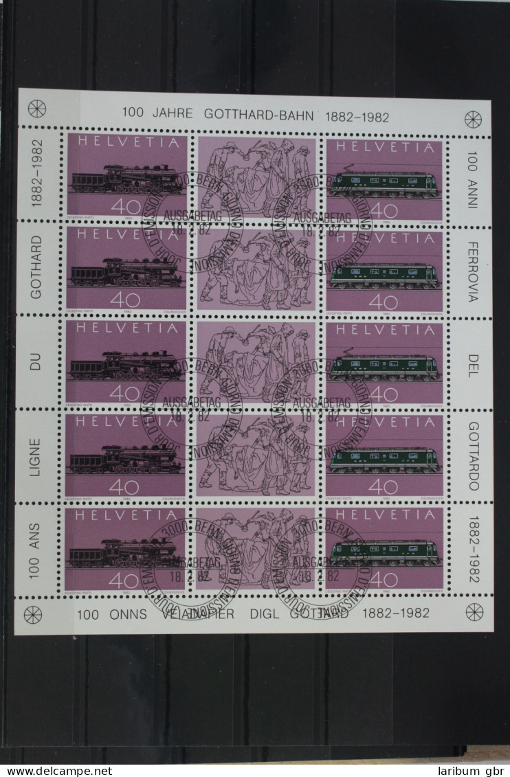 Schweiz 1214 Gestempelt Als Kleinbogen #UZ324 - Blocks & Sheetlets & Panes