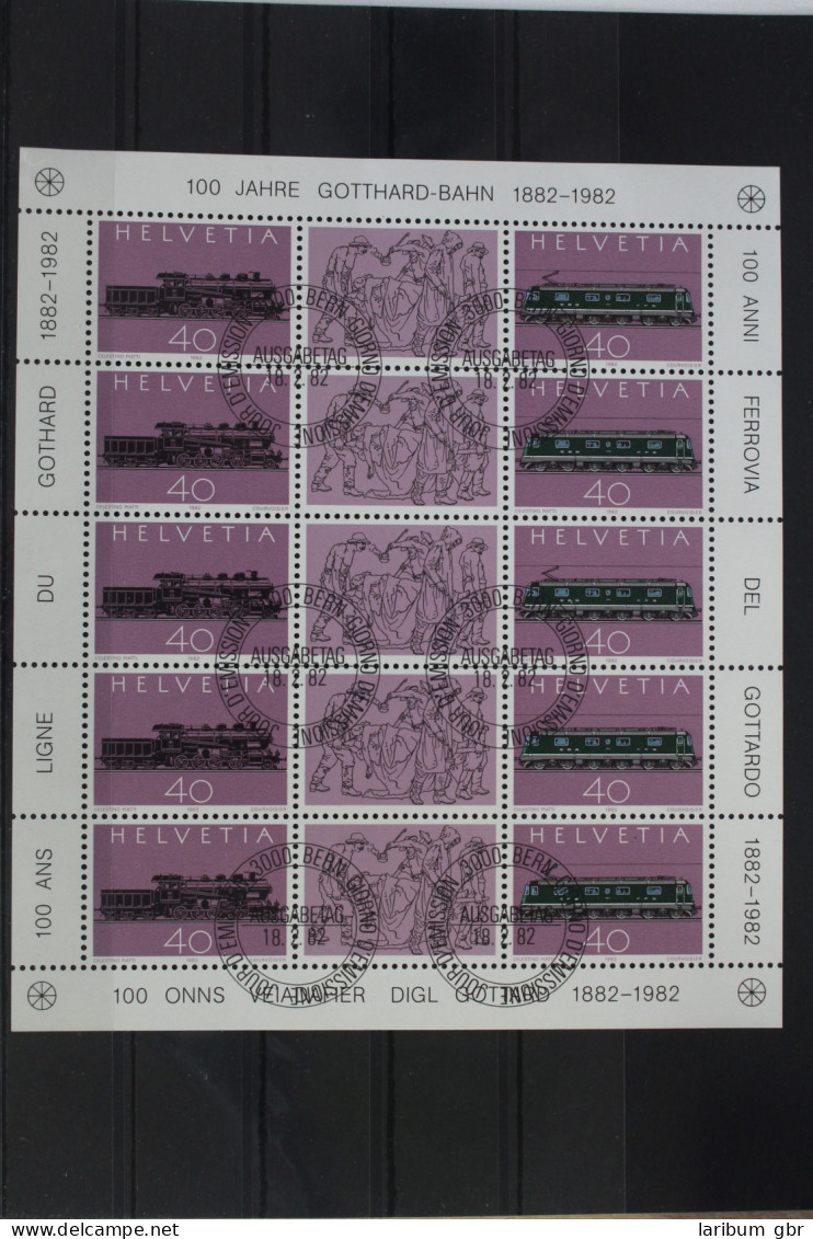 Schweiz 1214 Gestempelt Als Kleinbogen #UZ328 - Blocks & Sheetlets & Panes