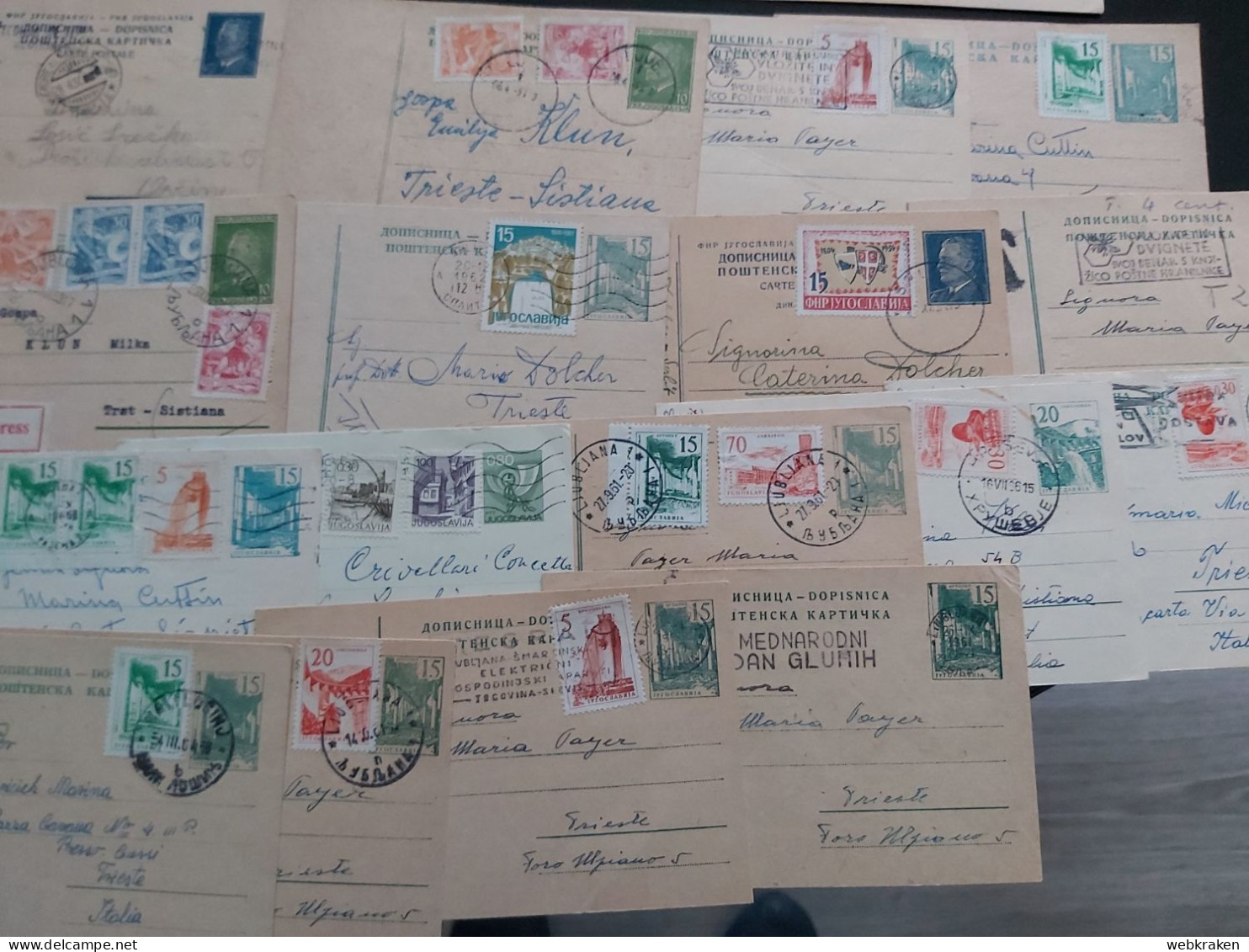 STORIA POSTALE 28 INTERI POSTALI YUGOSLAVIA CROAZIA TITO JUGOSLAVIA - Briefe U. Dokumente