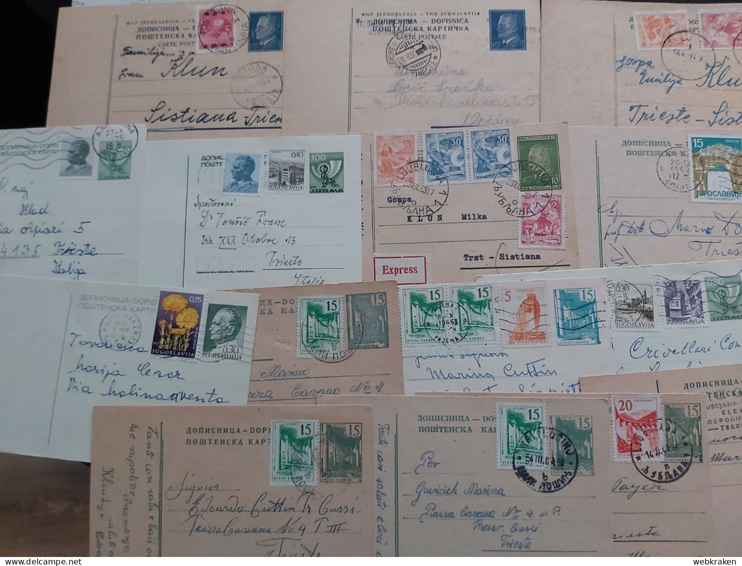 STORIA POSTALE 28 INTERI POSTALI YUGOSLAVIA CROAZIA TITO JUGOSLAVIA - Briefe U. Dokumente