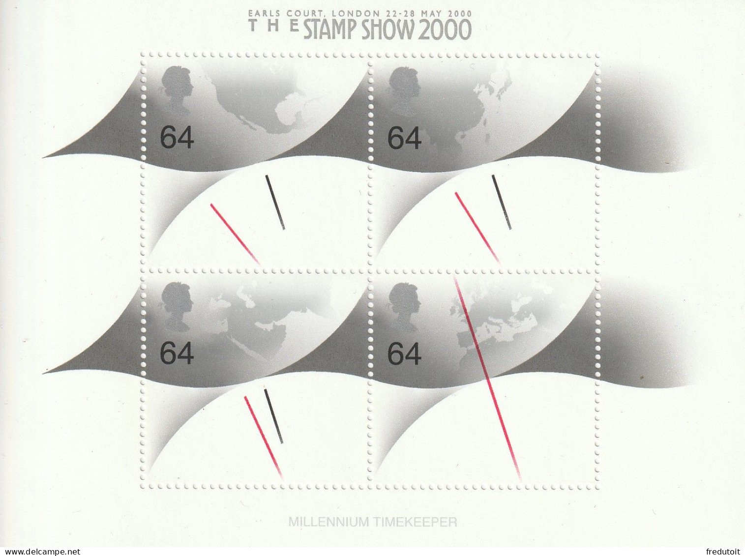 GRANDE BRETAGNE - BLOC N°11 ** (2000) "Stamp Show 2000" Avec Surcharge. - Blokken & Velletjes