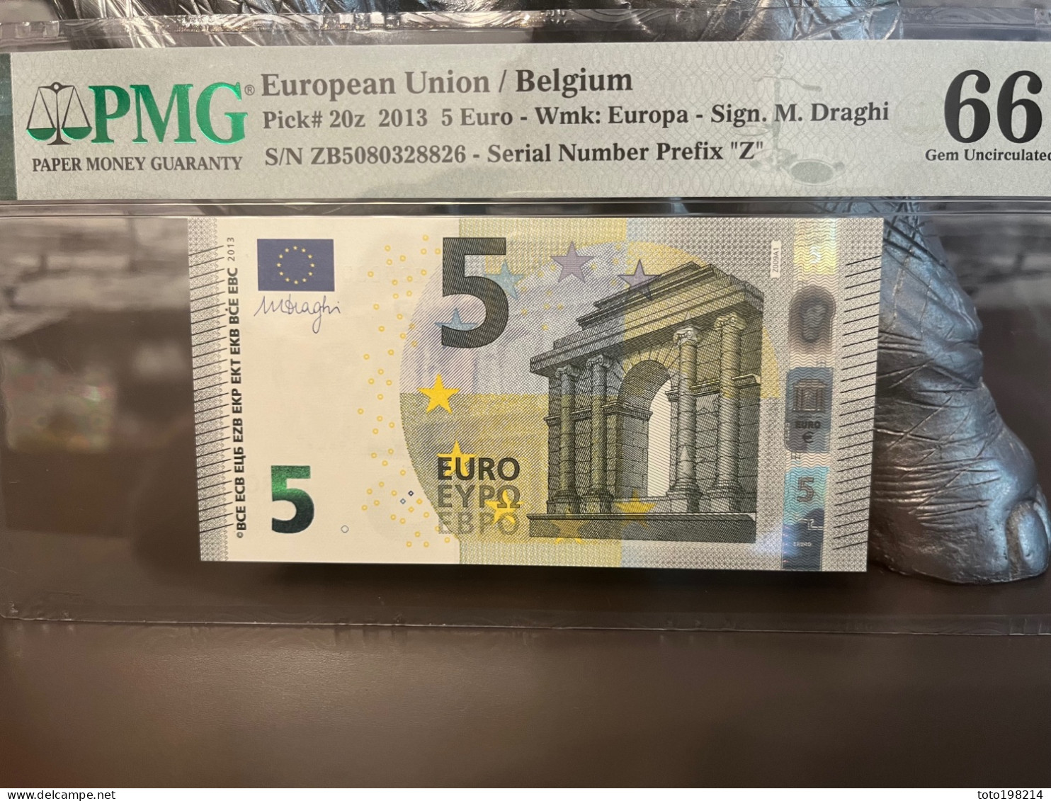 5 Euro Belgium PMG 66 Z009A01 - 5 Euro