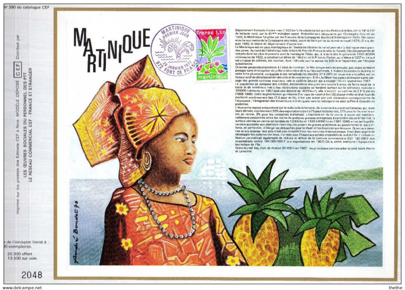 FRANCE - Martinique - N° 390  Du Catalogue CEF - 1970-1979