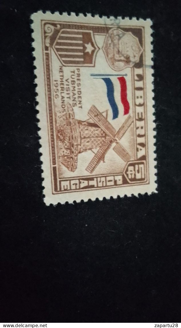 LİBERYA--1952   5 C      DAMGALI - Liberia