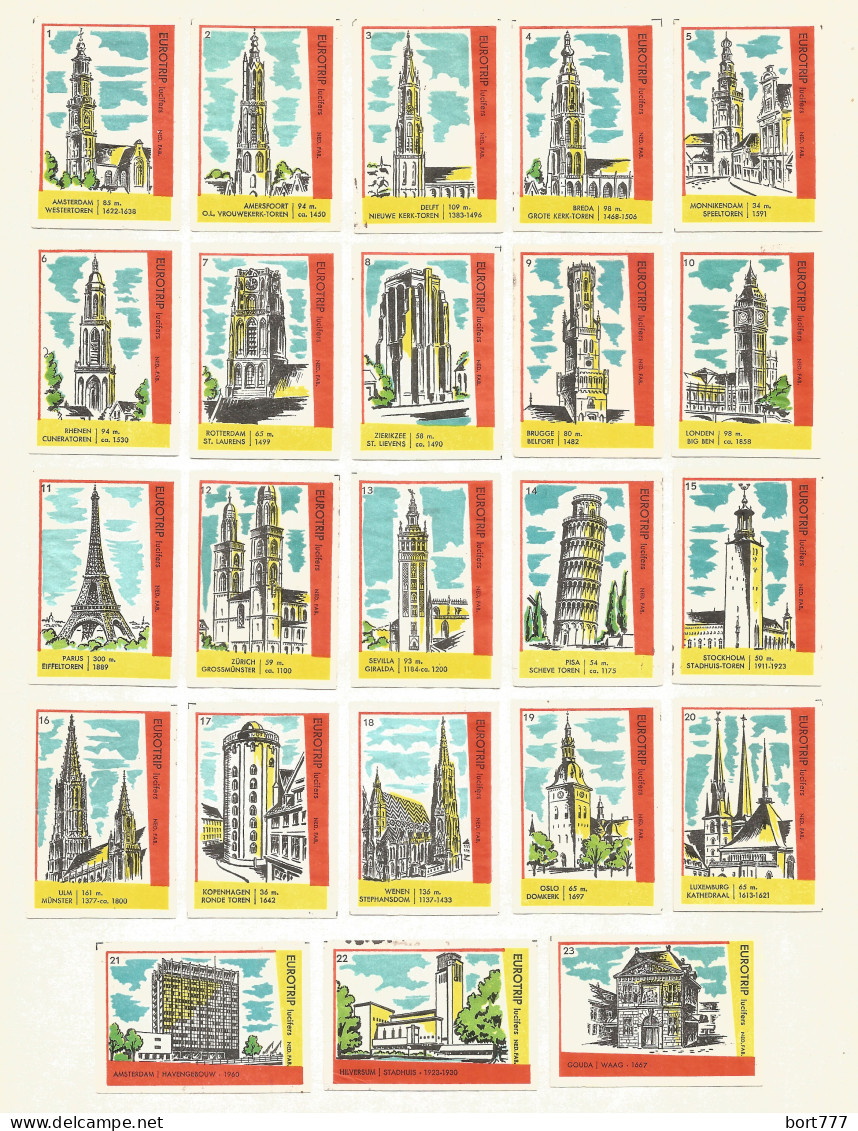 Netherlands 35 Old Matchbox Labels  Eurotrip - Cajas De Cerillas - Etiquetas