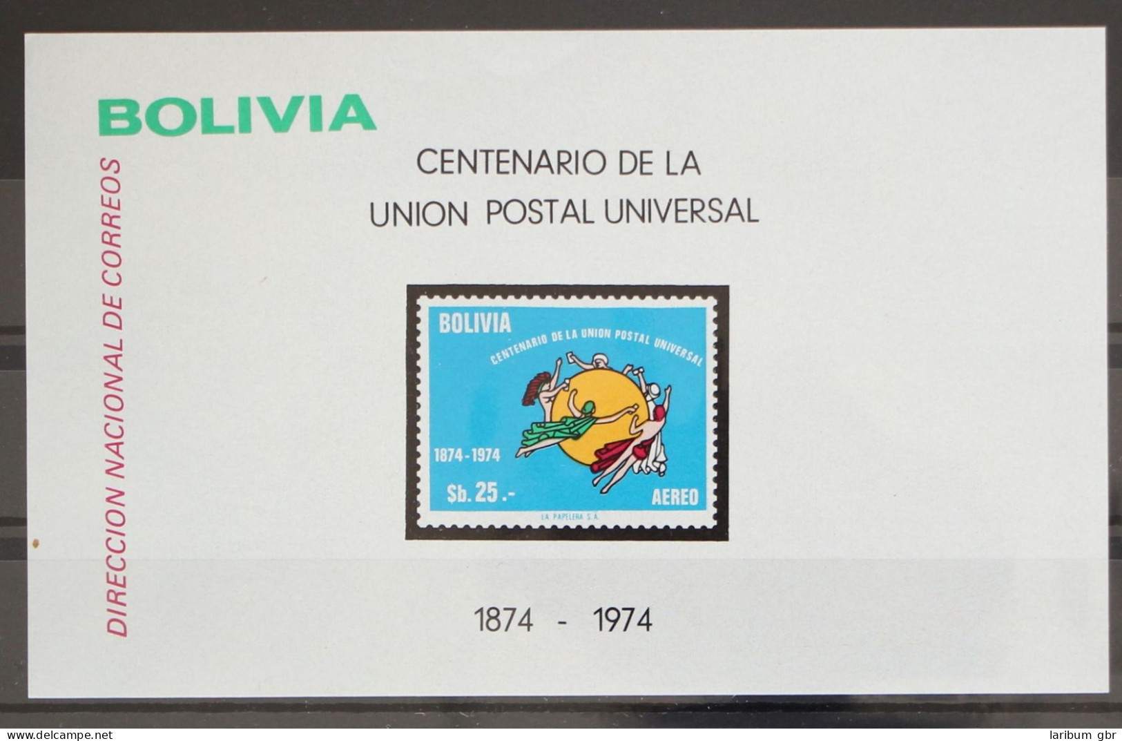 Bolivien Block 65 Postfrisch UPU #GC782 - Bolivia