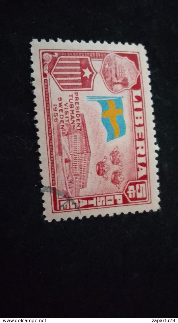 LİBERYA--1952   5 C      DAMGALI - Liberia
