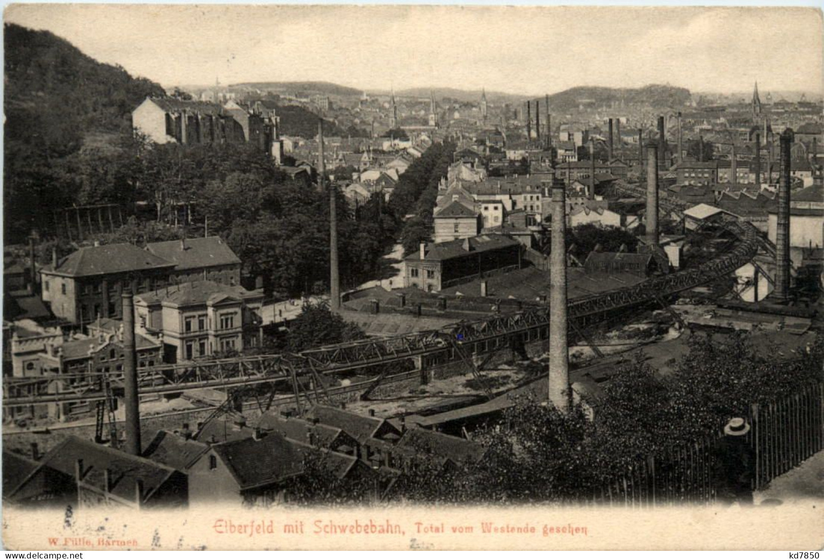 Elberfeld Mit Schwebebahn, Total Vom Westen Gesehen - Wuppertal