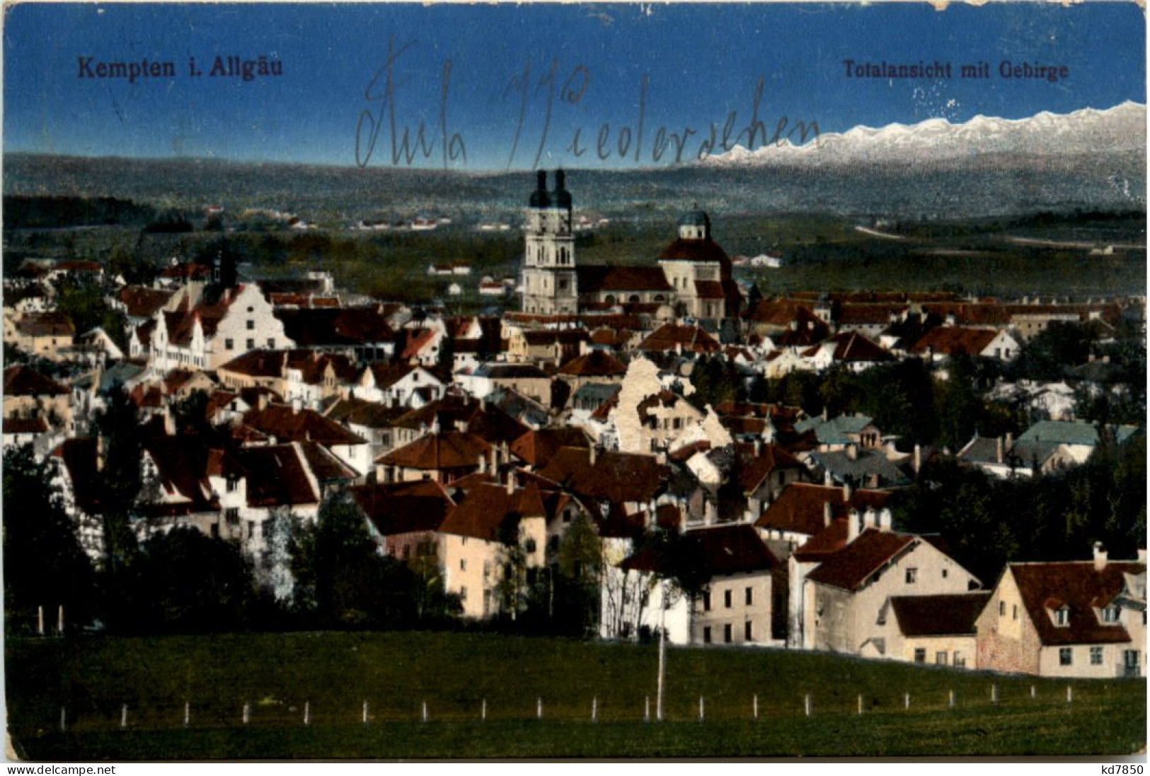 Kempten, Totalansicht Mit Gebirge - Kempten