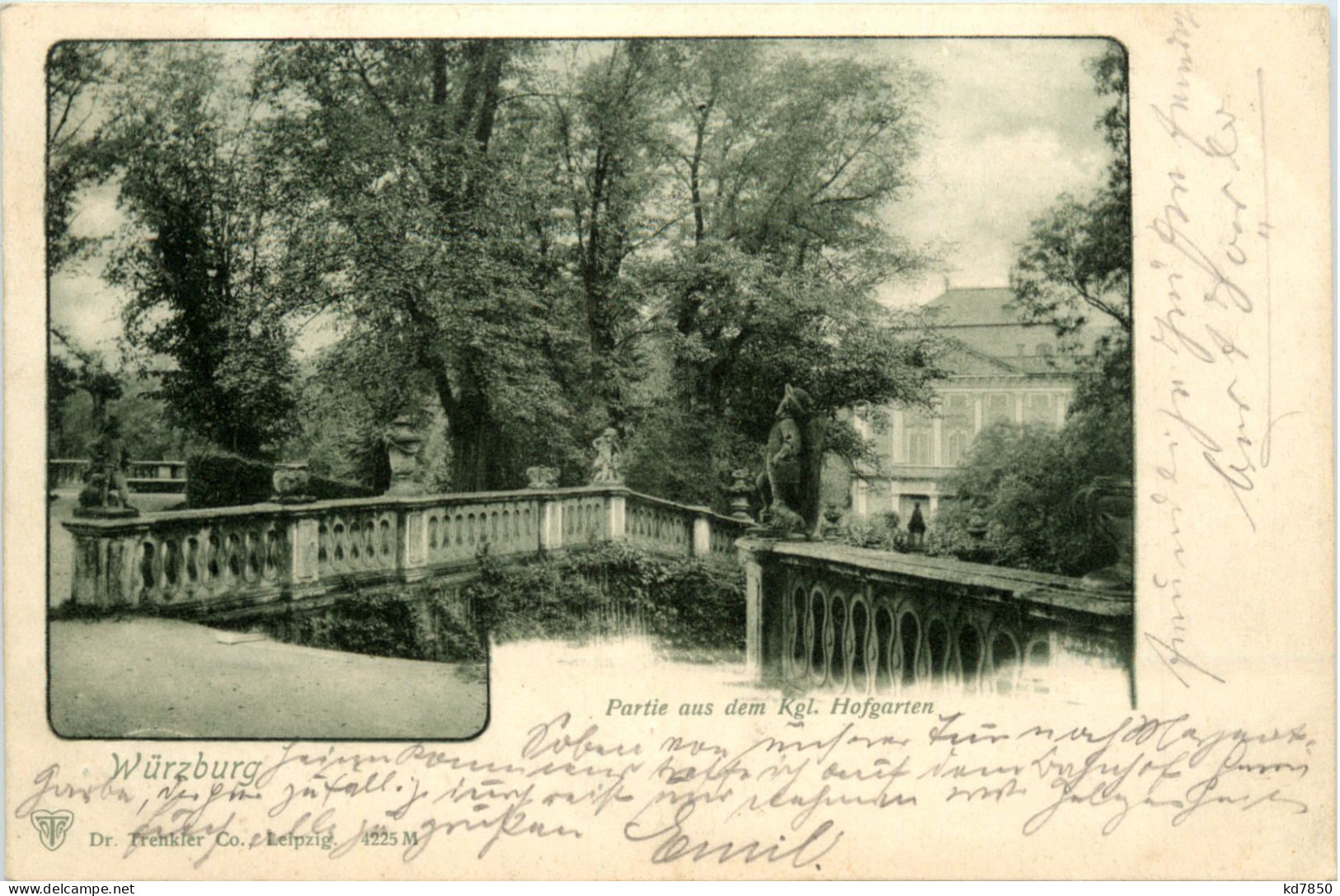 Würzburg, Partie Aus Dem Kgl. Hofgarten - Würzburg