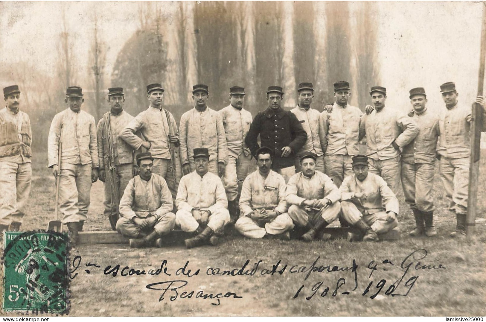 DOUBS BESANCON Carte Photo Militaire De 4° Géni - Besancon