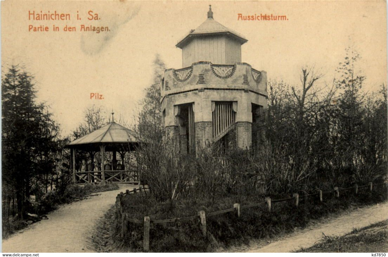 Hainichen I. Sa. Partie In Den Anlagen - Aussichtsturm - Hainichen