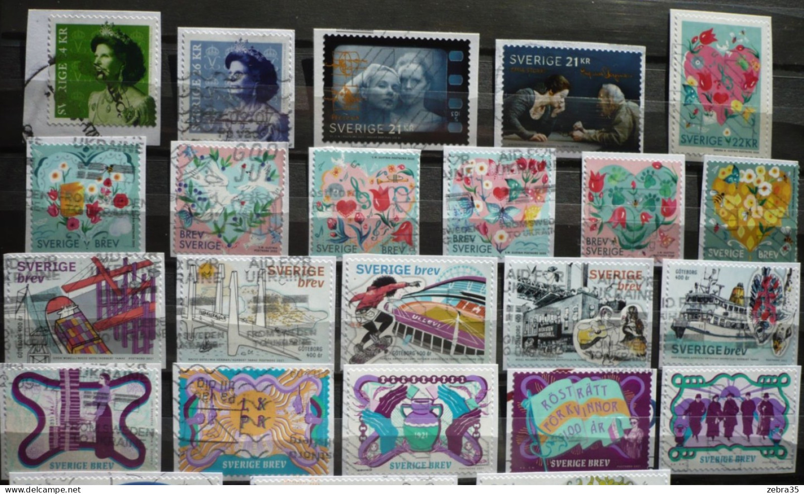 Schweden Kleines Lot Kompletter Sätze Aus 2018 - 2022 Auf Papier Gestempelt / On Paper Used - Used Stamps