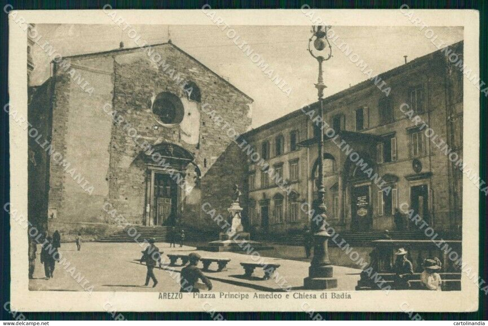 Arezzo Città Piazza Principe Amedeo Chiesa Di Badia Cartolina RB5500 - Arezzo