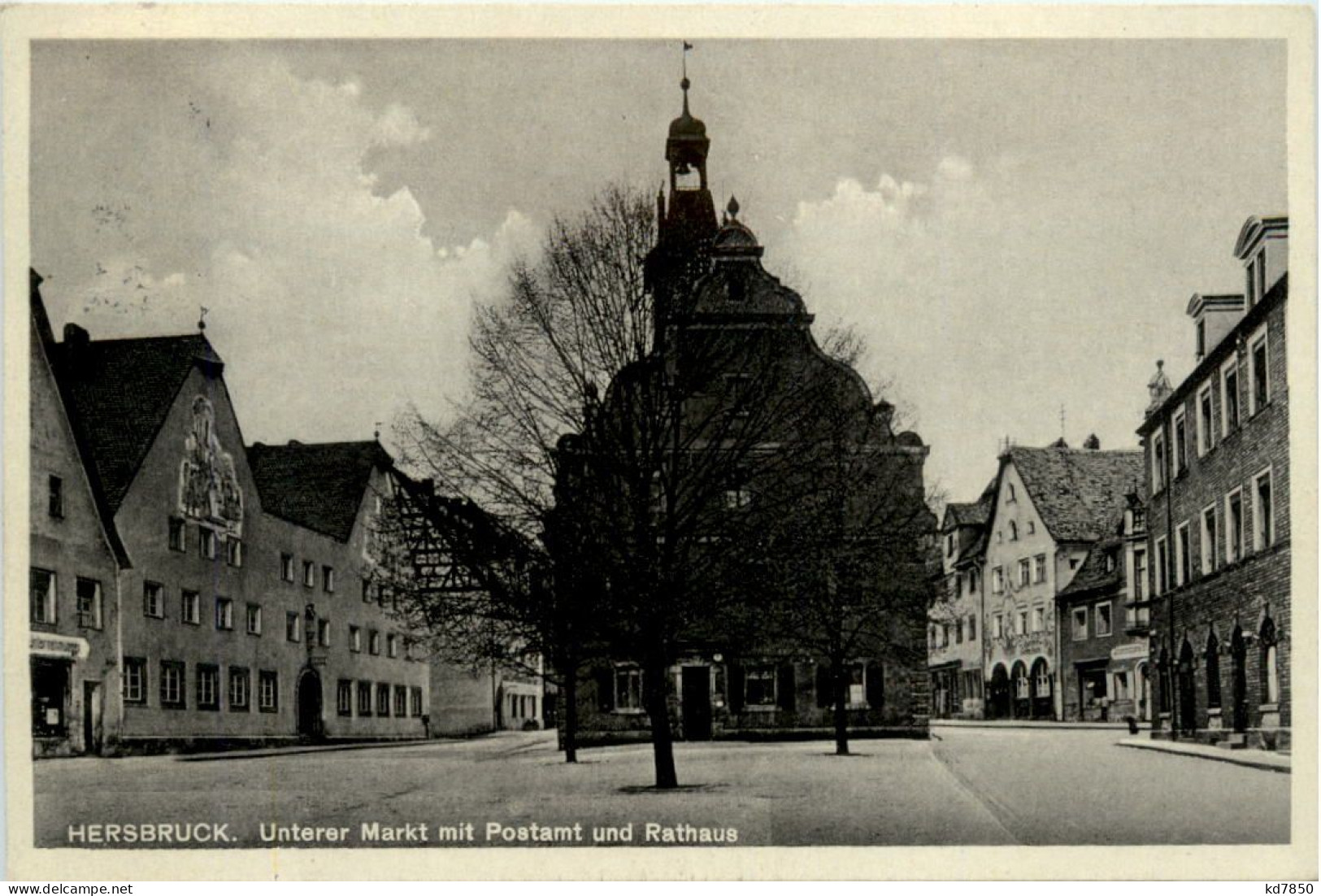 Hersbruck, Unterer Markt Mit Postamt Und Rathaus - Hersbruck