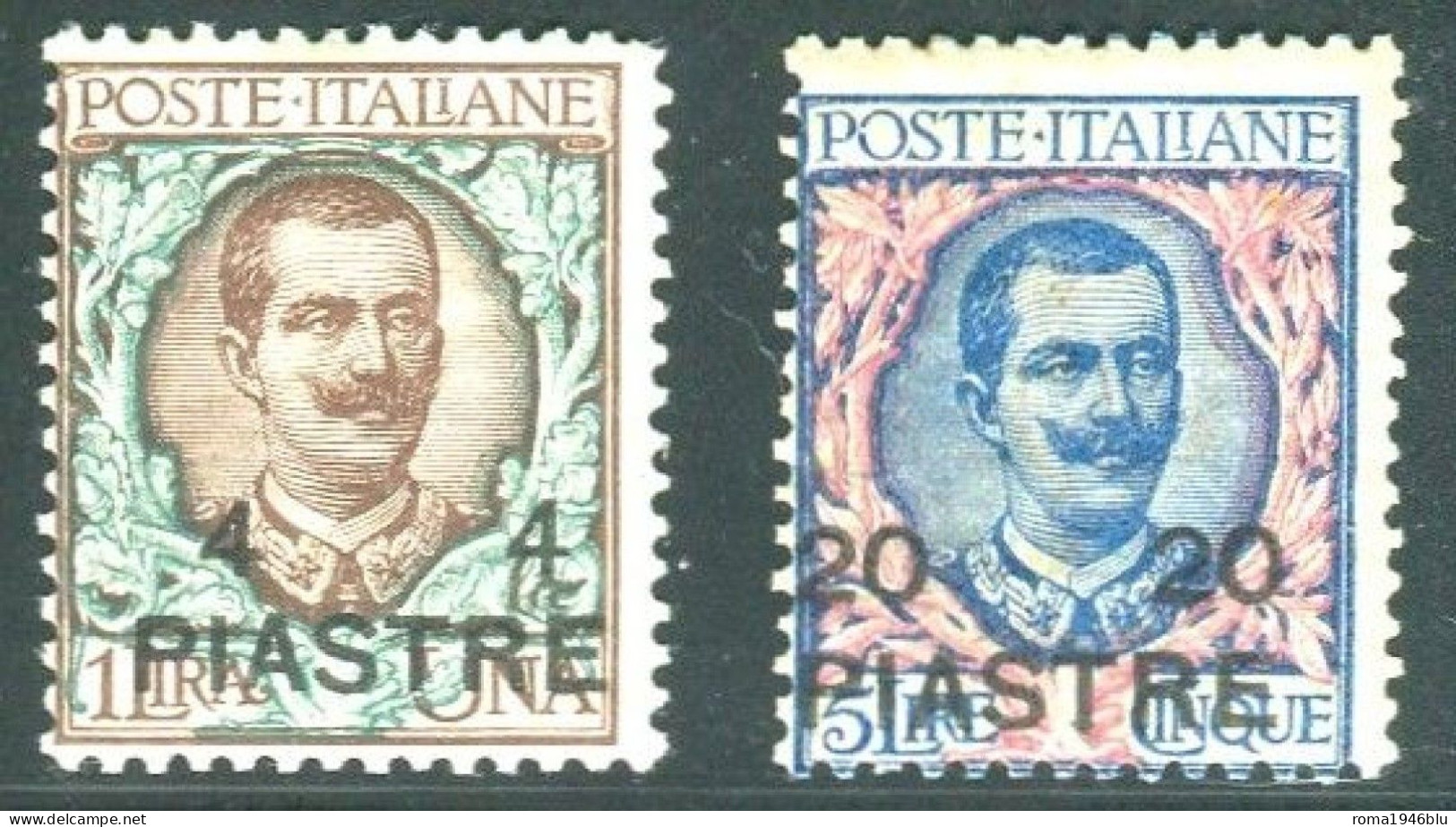 LEVANTE COSTANTINOPOLI 1908 2 V.  SASSONE 18/19** MNH - European And Asian Offices
