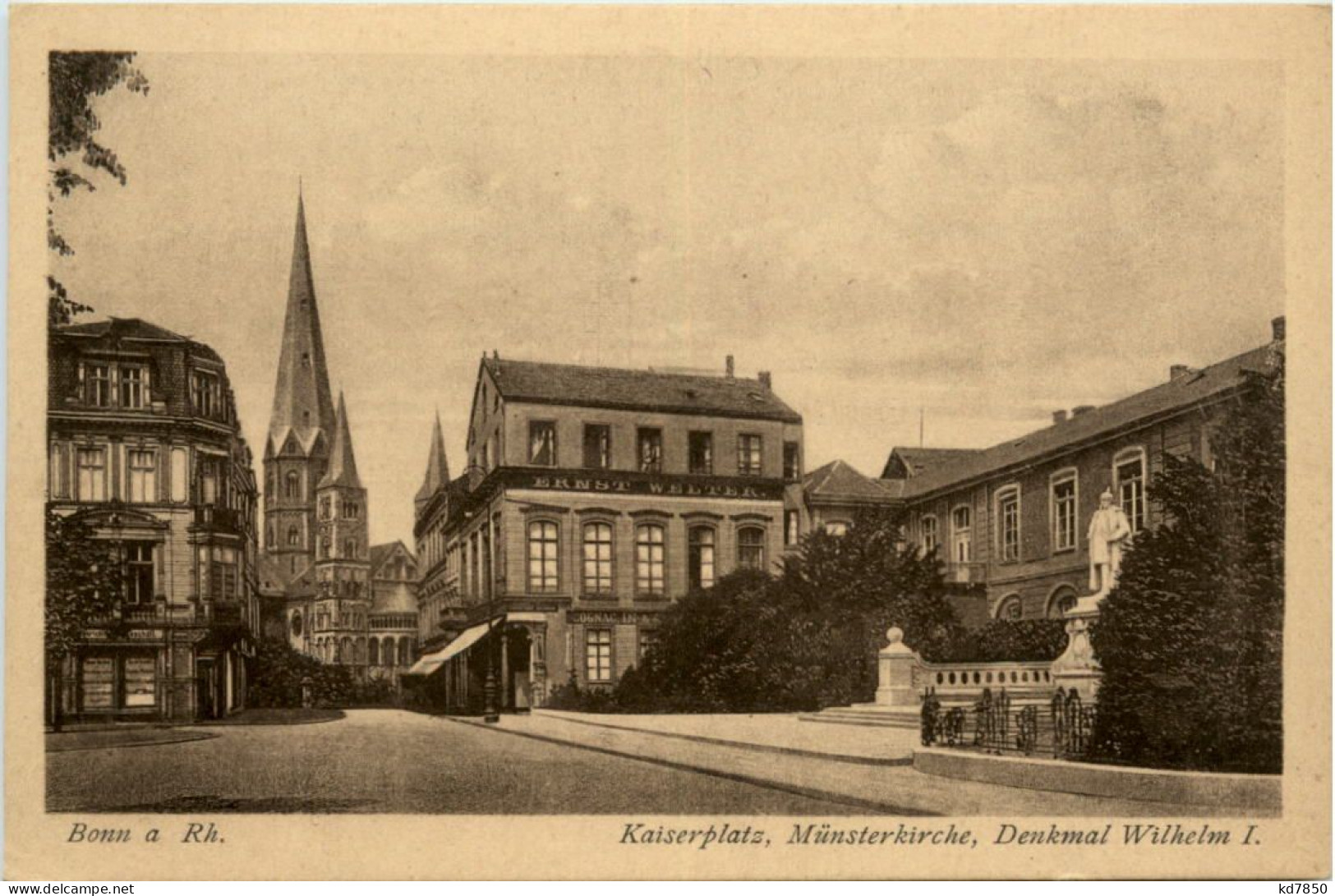 Bonn, Kaiserplatz, Münsterkirche, Denkmal Wilhelm I - Bonn