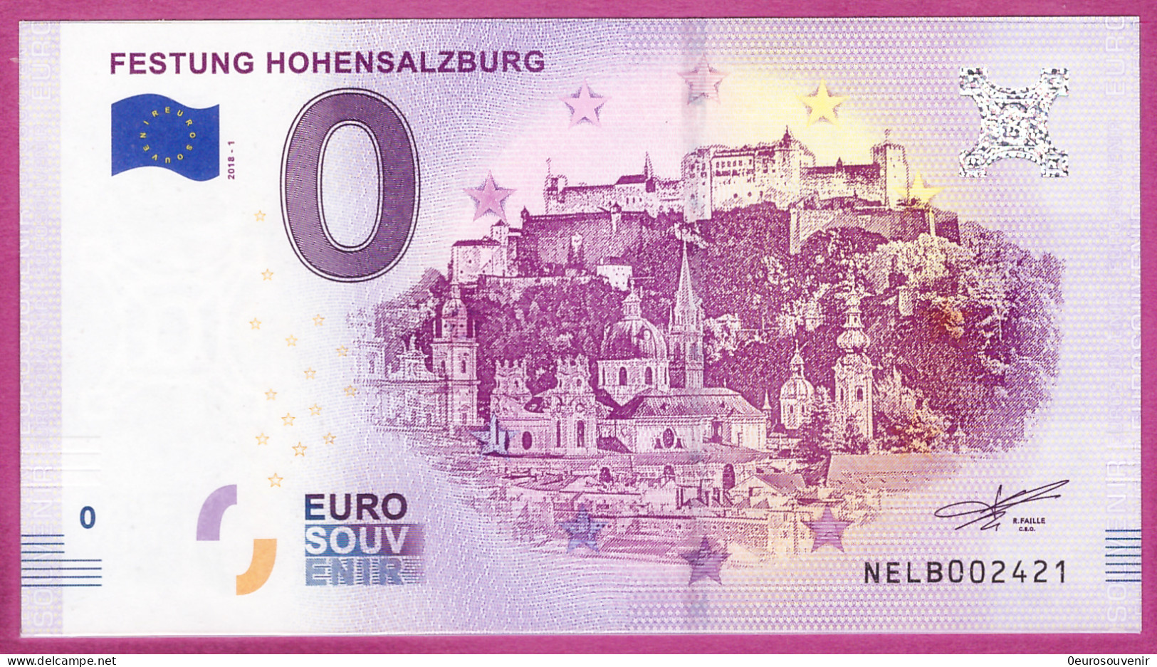 0-Euro NELB 2018-1 FESTUNG HOHENSALZBURG - Privatentwürfe