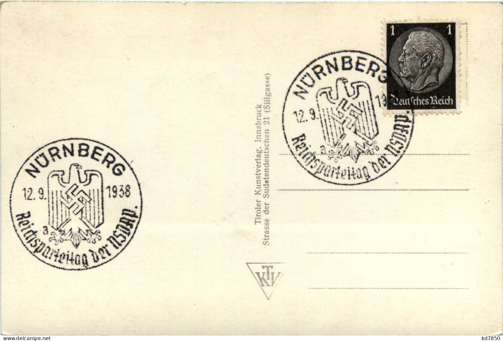 Nürnberg - Stempel Reichsparteitag 1938 - Nürnberg