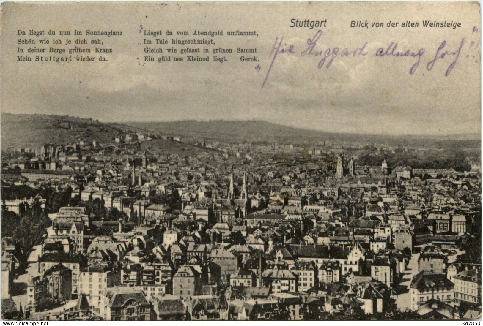 Stuttgart, Blick Von Der Alten Weinsteige - Stuttgart