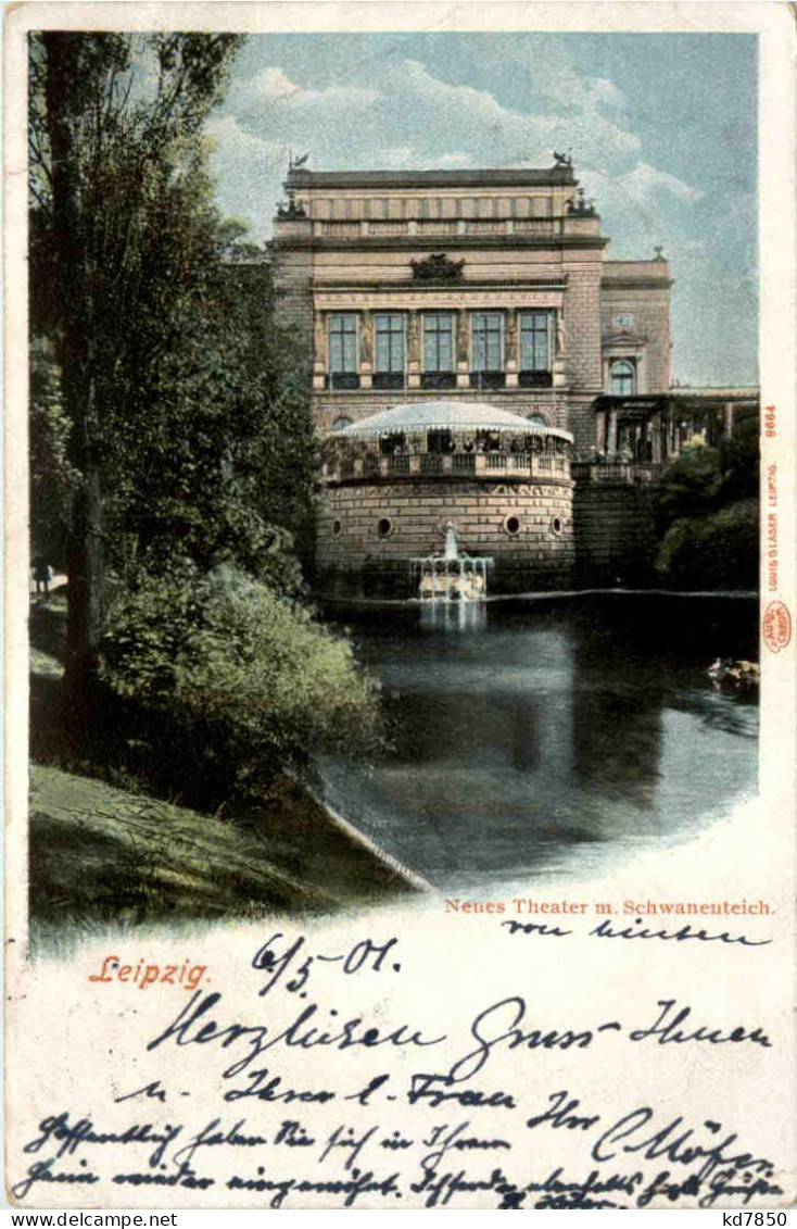 Leipzig, Neues Theater Mit Schwanenteich - Leipzig