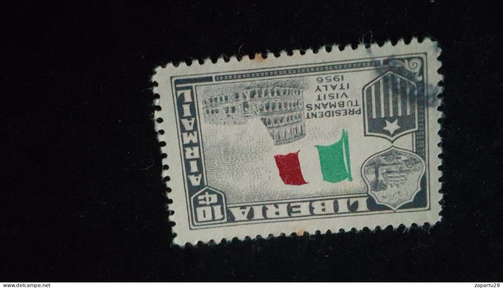 LİBERYA--1952   10 C      DAMGALI - Liberia