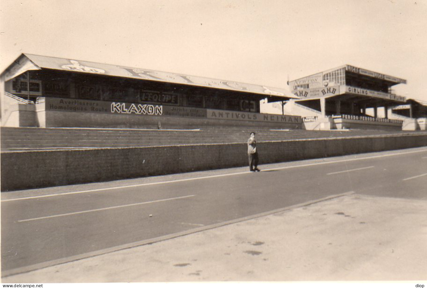 Photographie Photo Vintage Snapshot Le Mans Site Road Route - Lieux