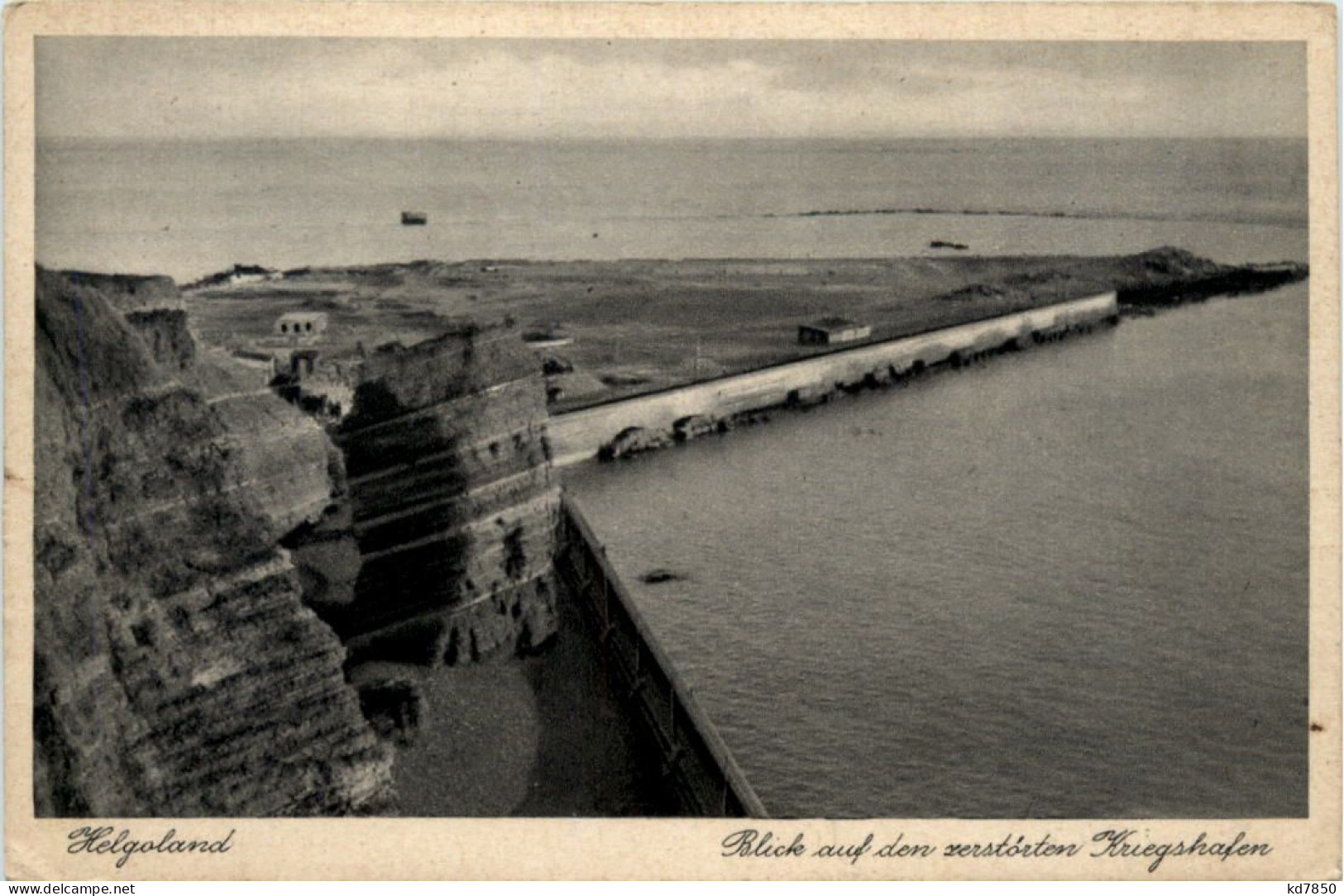 Helgoland, Blick Auf Den Zerstörten Kriegshafen - Helgoland