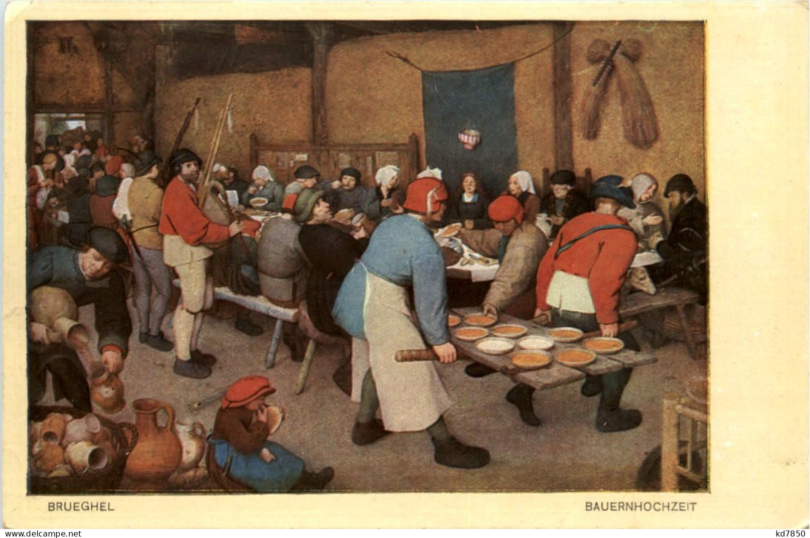 Künstlerkarte Brueghel - Bauernhochzeit - Other & Unclassified