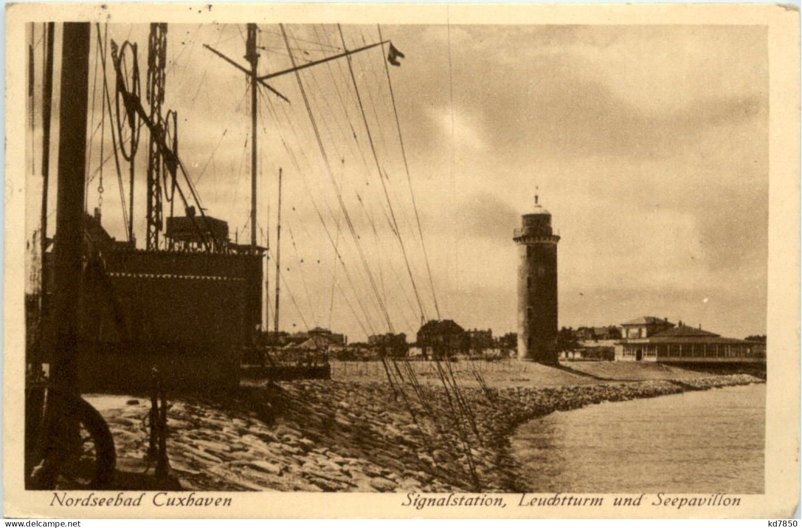 Cuxhaven, Signalstation, Leuchtturm Und Seepavillon - Cuxhaven