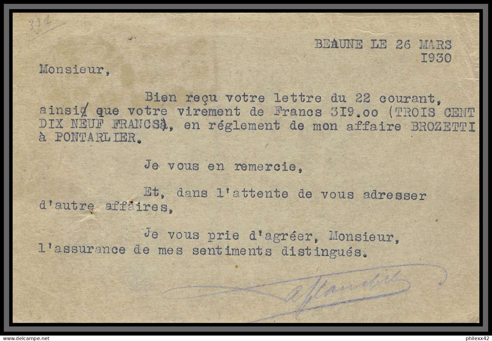75120 40c Bleu SEC R1 Date 943 Beaune Cote D'or 1930 Semeuse Entier Postal Stationery Carte Postale Postcard France - Standard Postcards & Stamped On Demand (before 1995)