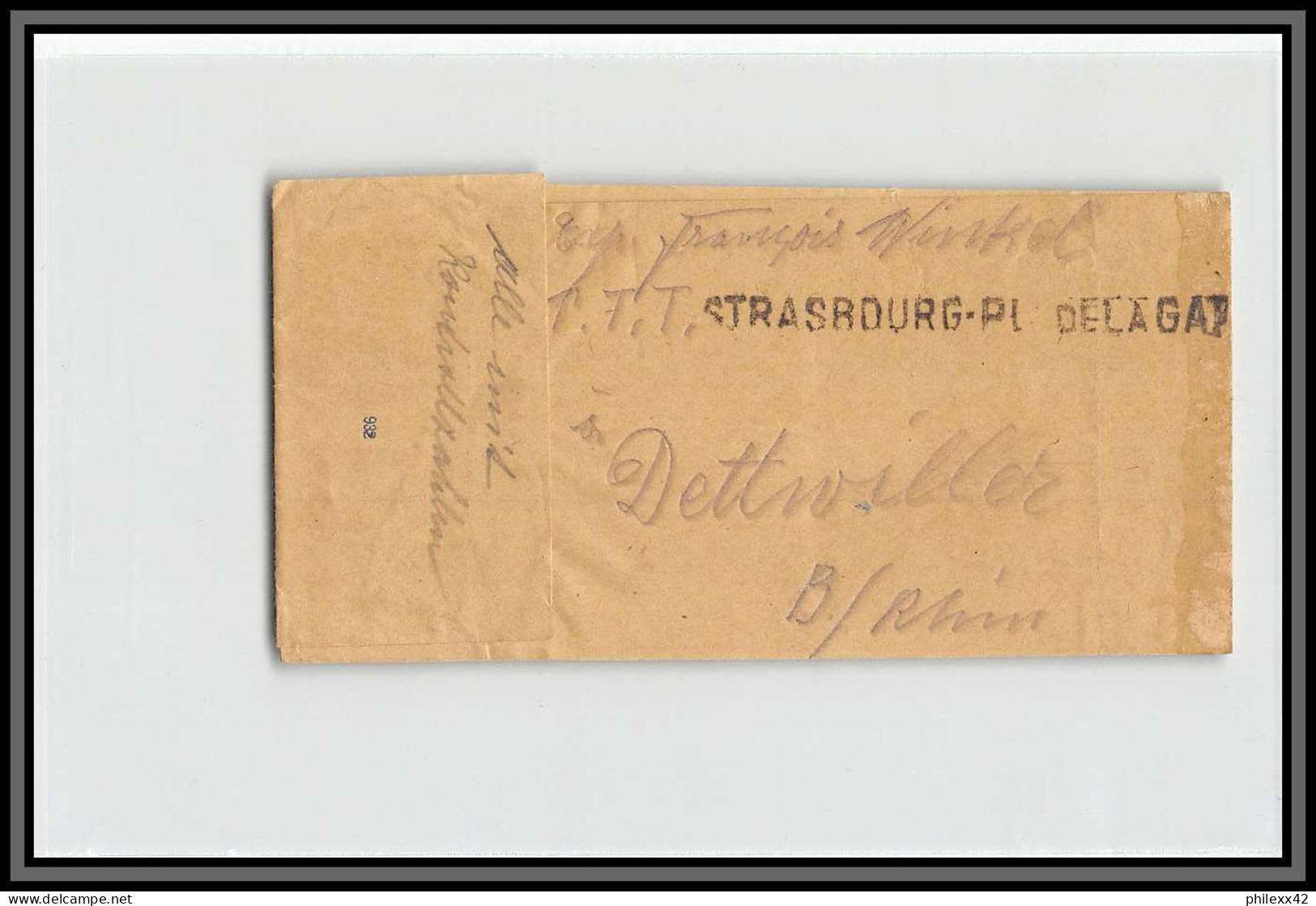 75060 10c BLEU Camée SEC F1 Date 932 Griffe Strasbourg Gare Semeuse Entier Postal Stationery Bande Journal - Bandes Pour Journaux