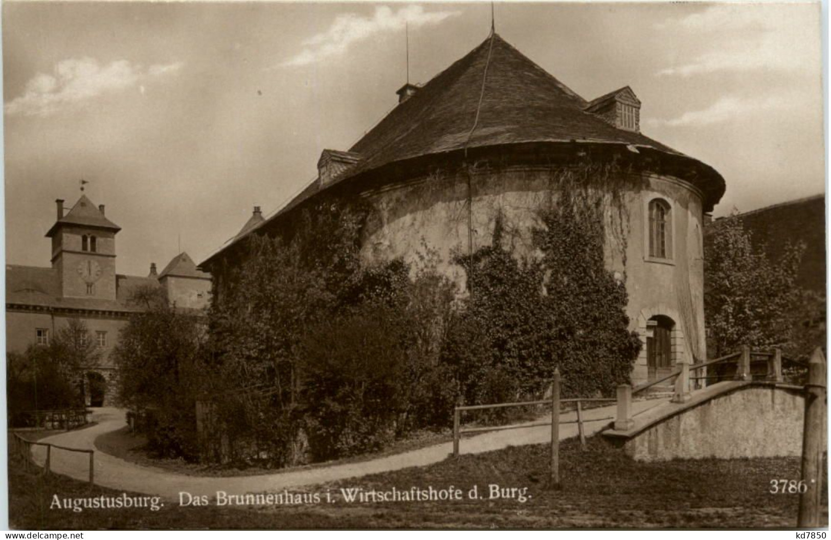 Augustusburg, Das Brunnenhaus I. Wirtschaftshofe D. Burg - Augustusburg