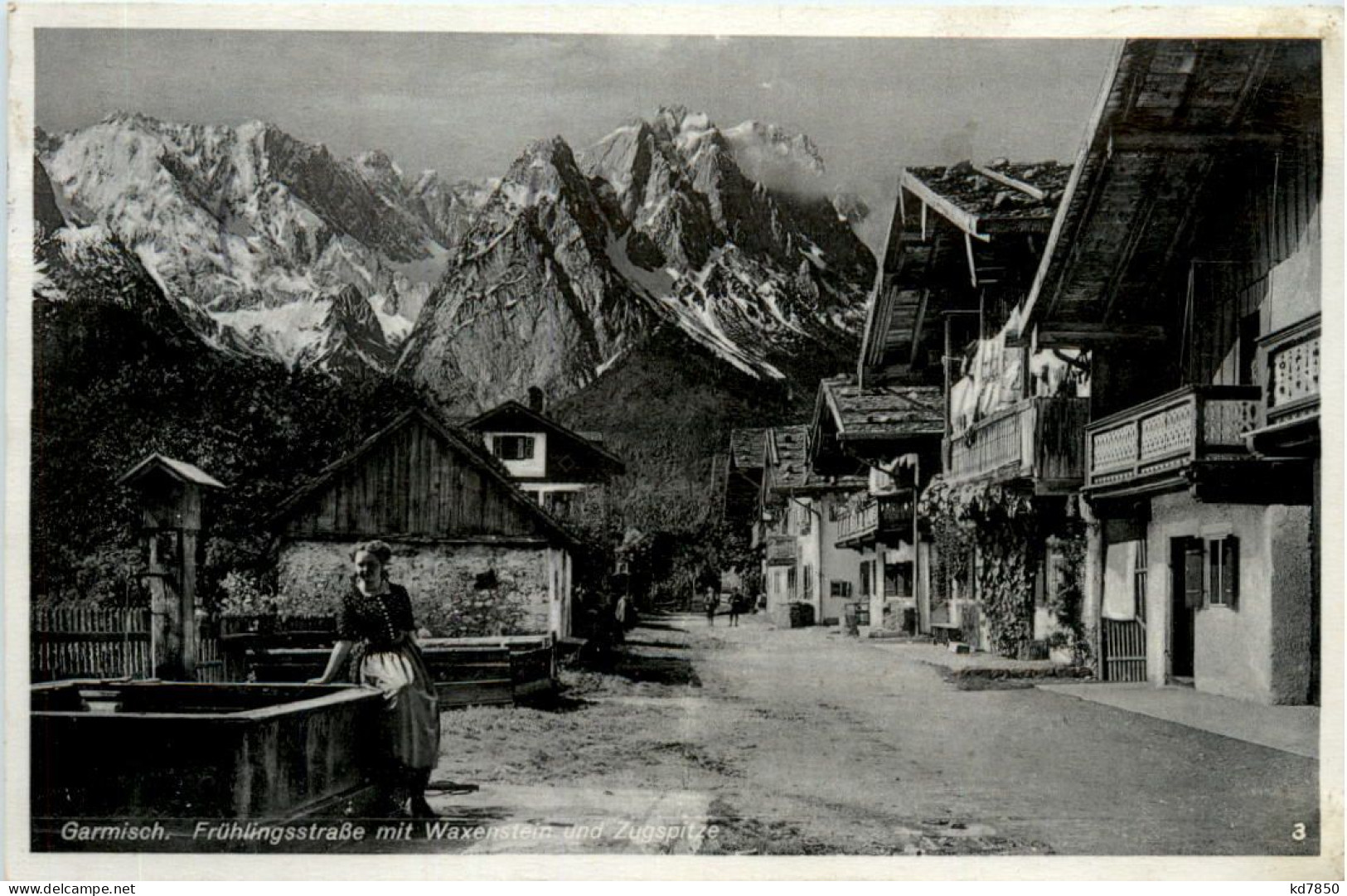 Garmisch, Frühlingsstrasse Mit Waxenstein Und Zugspitze - Garmisch-Partenkirchen