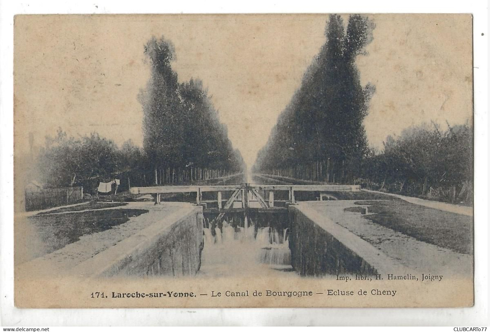 Laroche-Sur-Yonne Ou Laroche-Saint-Cydroine (89) : L'écluse De Cheny Du Canal De Bourgogne En 1905 PF. - Laroche Saint Cydroine