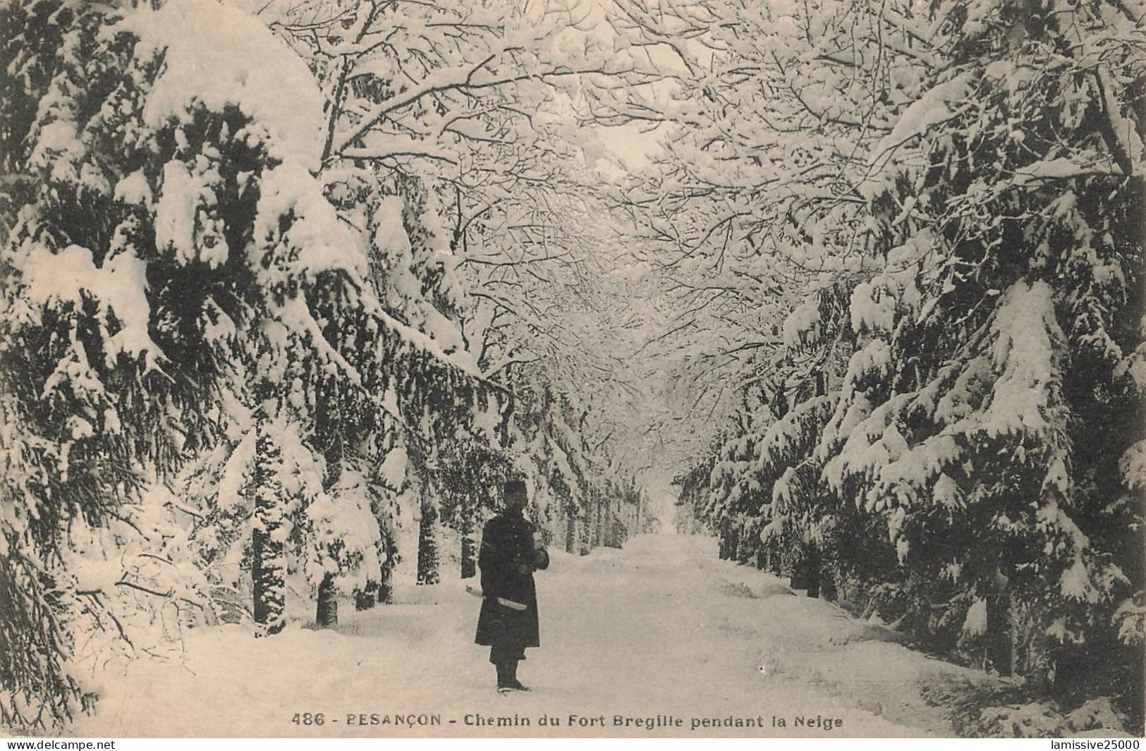 DOUBS BESANCON Chemin Du Fort Bregille Pendant La Neige - Besancon