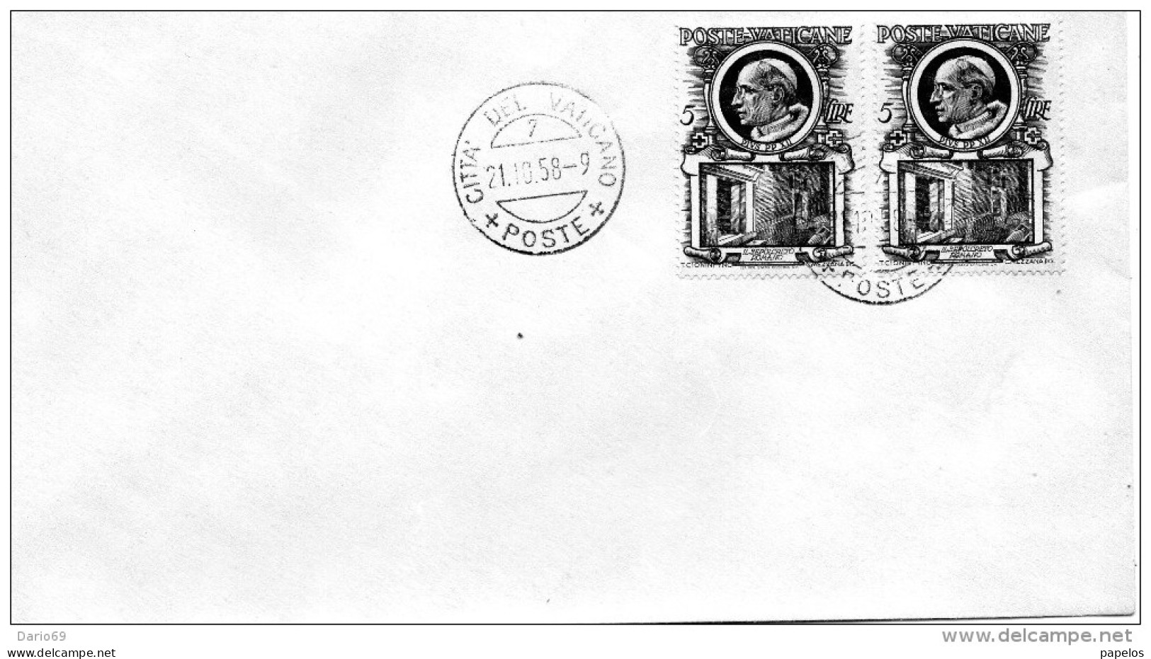 1958  LETTERA  CON ANNULLO CITTÀ DEL VATICANO - Briefe U. Dokumente