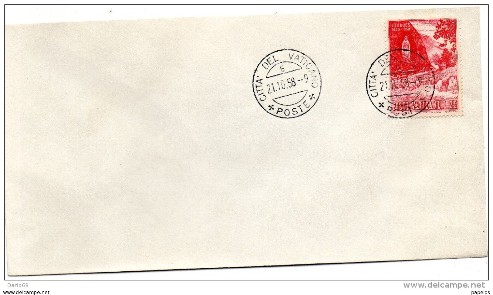 1958 LETTERA  CON ANNULLO CITTÀ DEL VATICANO - Storia Postale