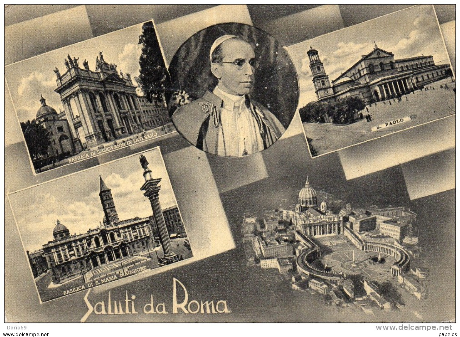 1953  CARTOLINA CON ANNULLO CITTÀ DEL VATICANO - Briefe U. Dokumente