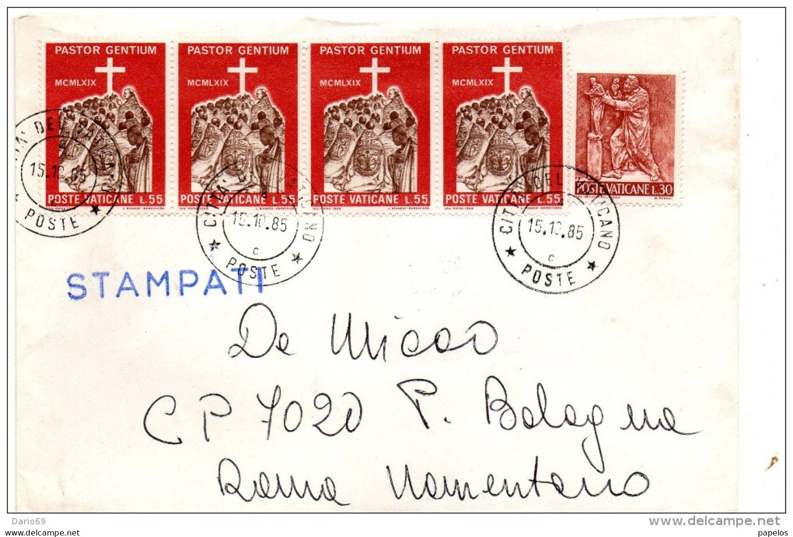 1985 LETTERA CON ANNULLO CITTÀ DEL VATICANO - Briefe U. Dokumente