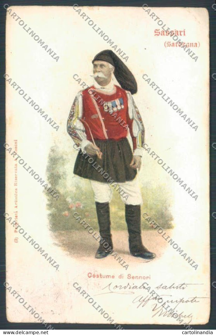 Sassari Costumi Sardi Sennori Cartolina ZG0662 - Sassari